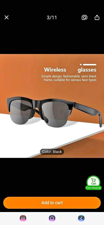 XG88 PRO Wireless Headset Glasses
