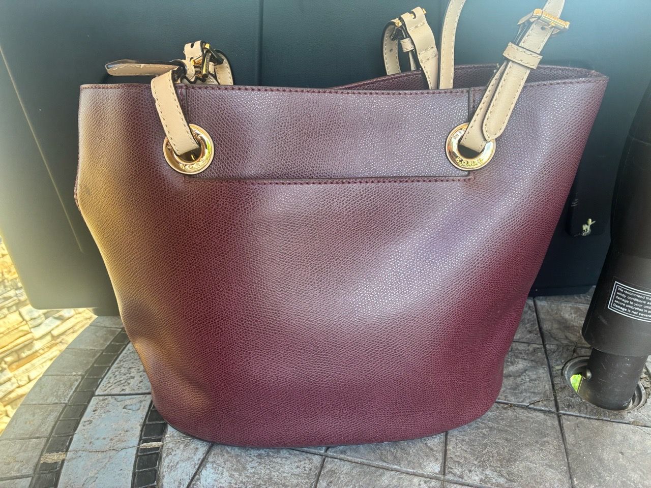 Michael Kors Burgundy Leather Tote Bag - photo 2