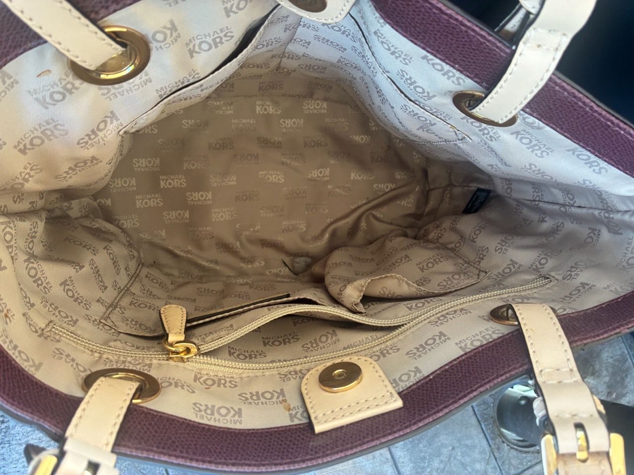 Michael Kors Burgundy Leather Tote Bag - photo 3