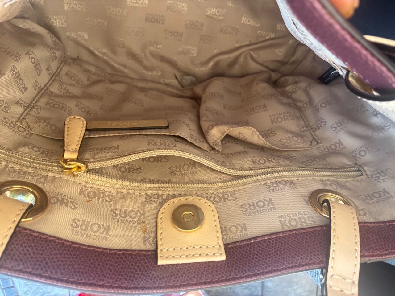 Michael Kors Burgundy Leather Tote Bag - photo 4