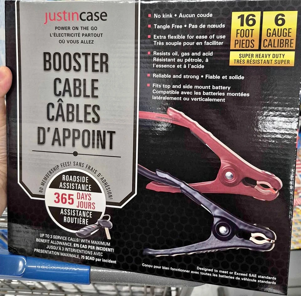 Brand New 16ft CAR BOOSTER CABLES Super Heavy Duty