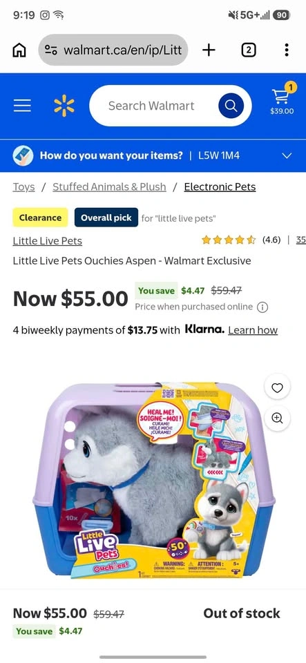 Brand New Live Pets Ouchies Husky Dog - photo 2