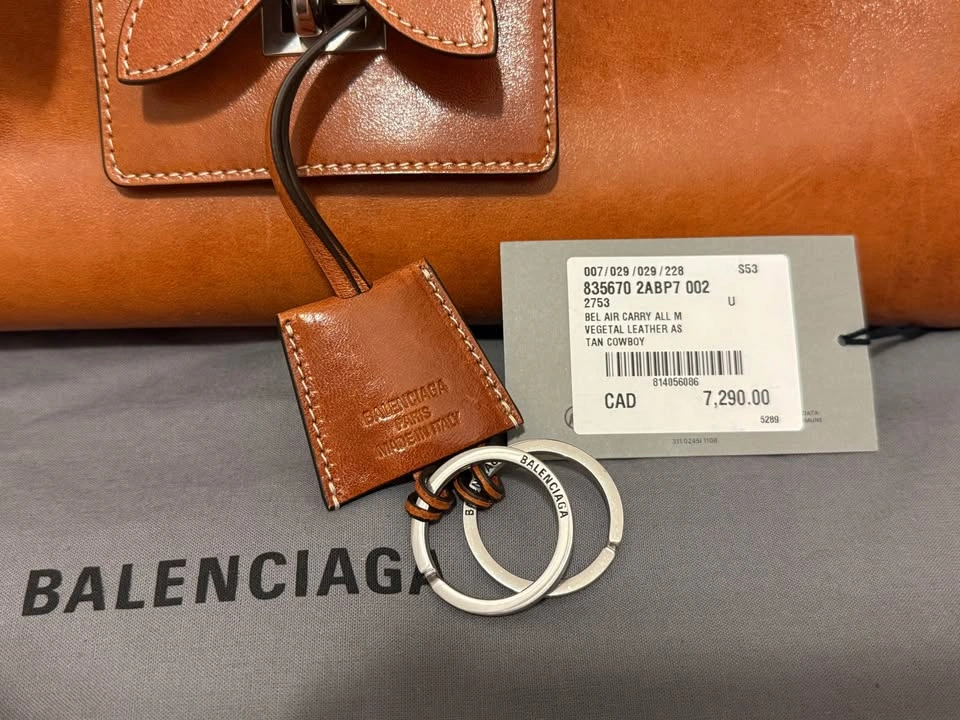 Balenciaga Bel Air Carry All Medium – BNWT – Rare Tan Cowboy Lea - photo 2