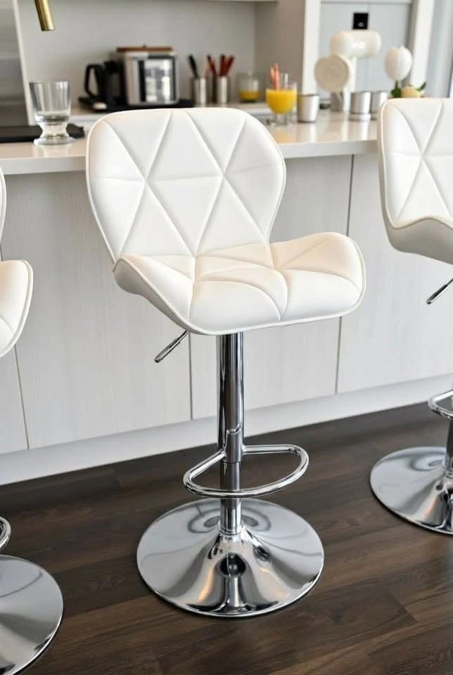 White Kitchen Bar Stools – Brand New - photo 2