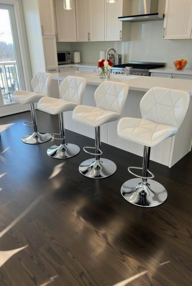 White Kitchen Bar Stools – Brand New - photo 3