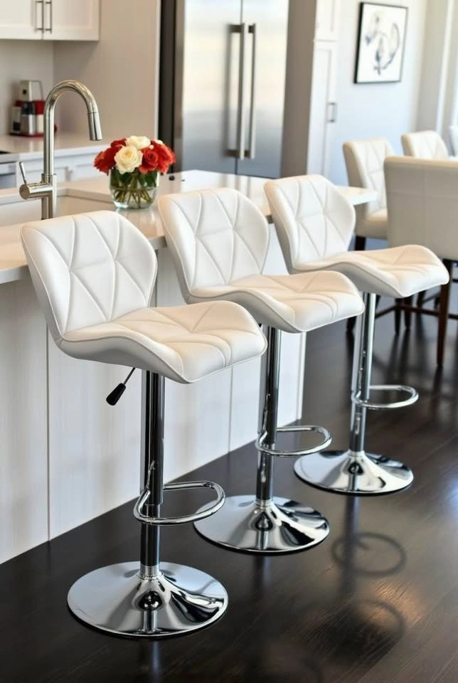 White Kitchen Bar Stools – Brand New - photo 4