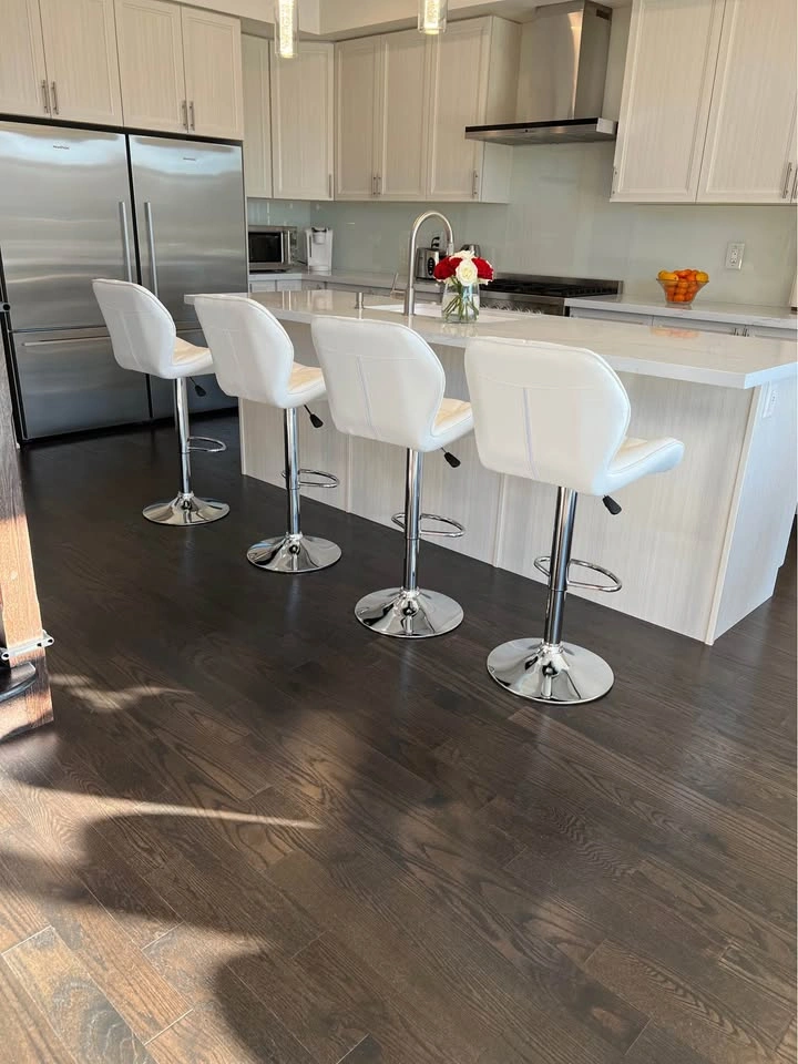 Adjustable White\Silver Bar Stools - photo 3