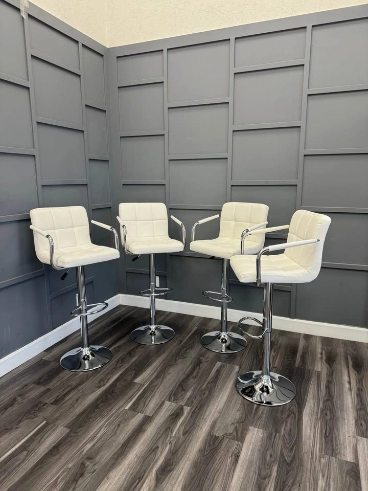 White/Silver Bar Stools - photo 3
