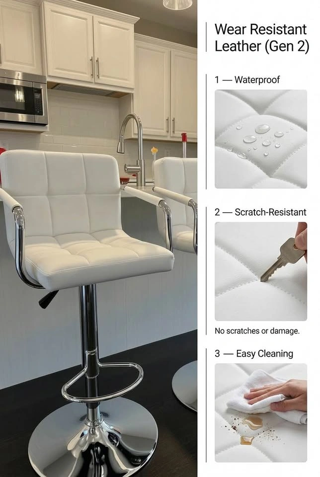 White/Silver Bar Stools - photo 5