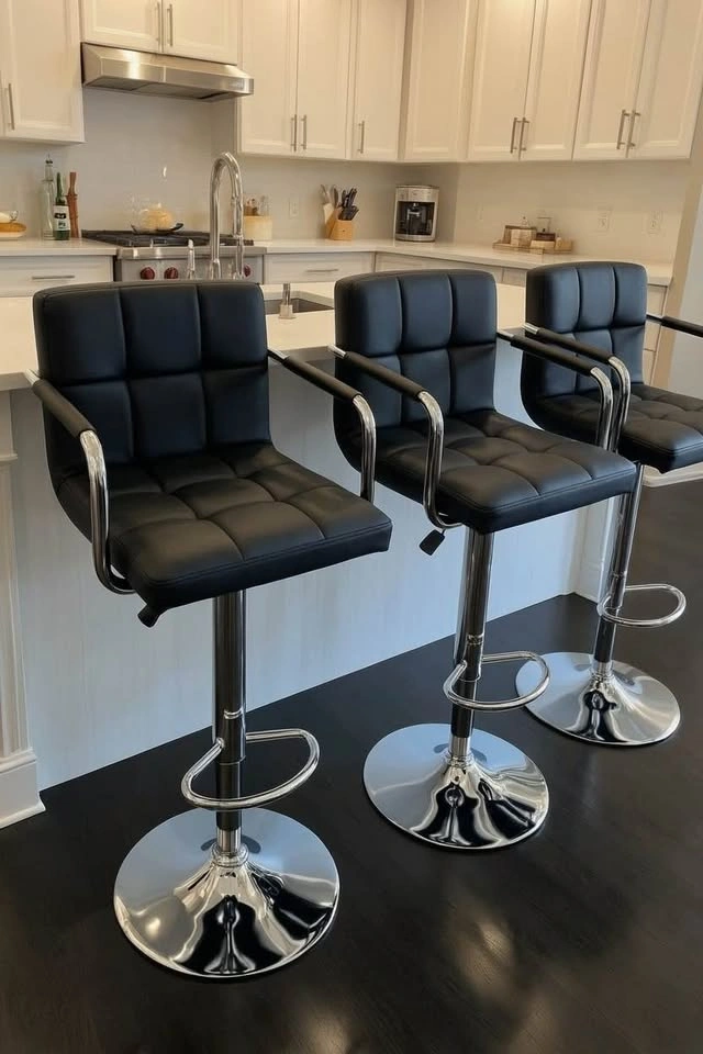 Black/Silver Bar Stools - photo 4