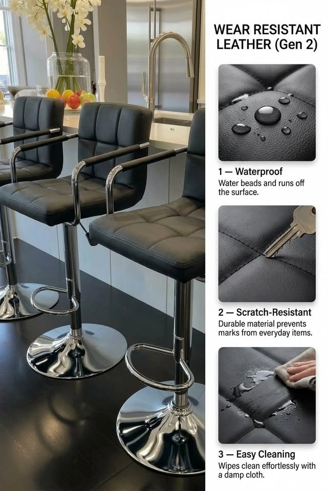 Black/Silver Bar Stools - photo 5