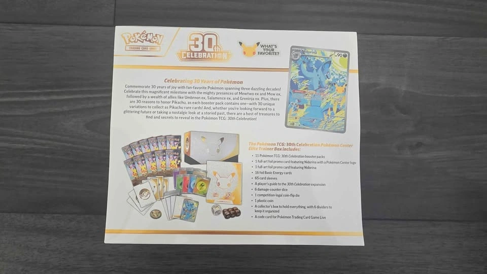 Pokemon TCG 30th Celebrations Pokemon Center ETB - photo 2