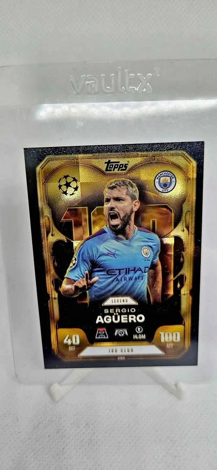 Topps Sergio Agüero 100 Club Legend Manchester City Card #295