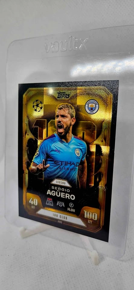 Topps Sergio Agüero 100 Club Legend Manchester City Card #295 - photo 2