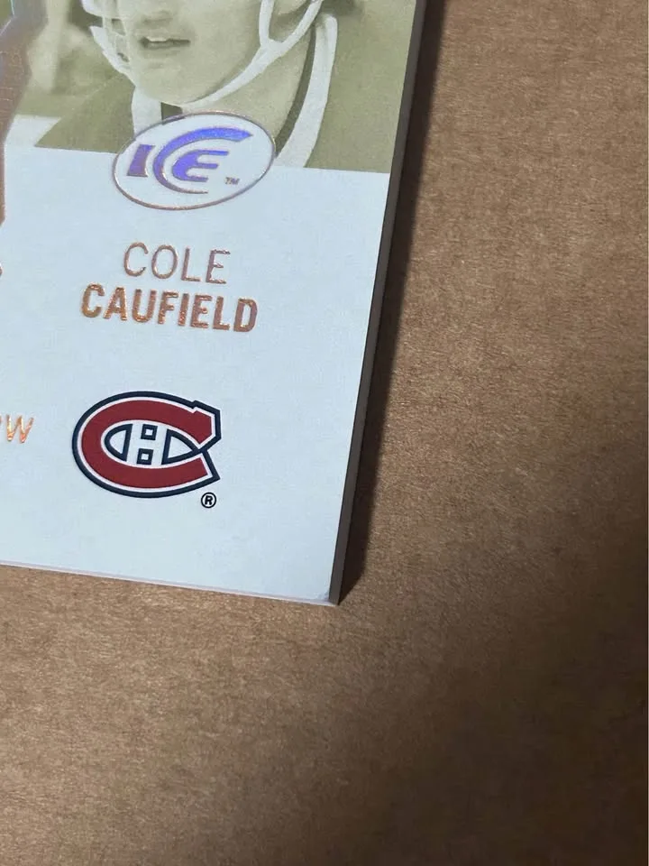 2023-24 UD Ice Cole Caufield Gold Patch /25 - Montreal Canadiens image indicator(5)