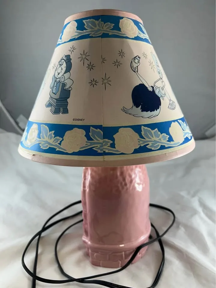 Vintage Disney Beauty and the Beast Ceramic Lamp image indicator(2)