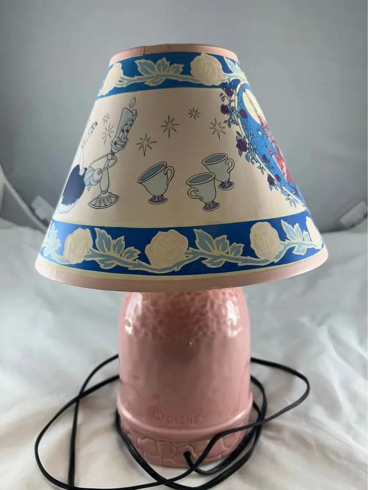 Vintage Disney Beauty and the Beast Ceramic Lamp image indicator(3)