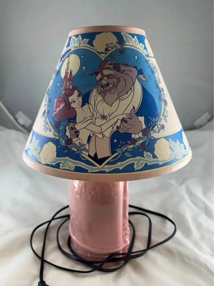 Vintage Disney Beauty and the Beast Ceramic Lamp image indicator(4)