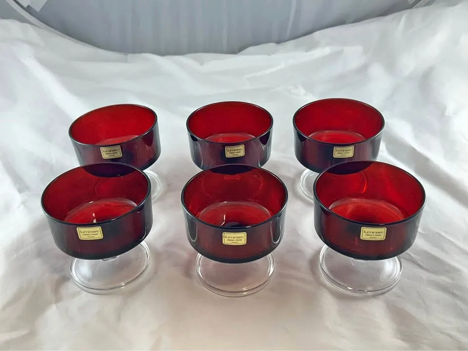 Luminarc Ruby Red Dessert/Wine Glasses - Set of 6 thumbnail
