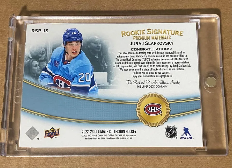 23-24 Ultimate Collection Slafkovsky Auto /35 - Canadiens image indicator(2)