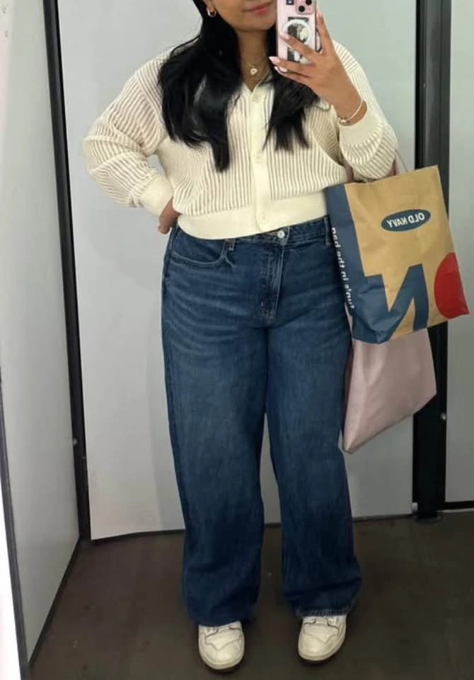 Old Navy Wide Leg Baggy Jeans Size 16 Regular - photo 2