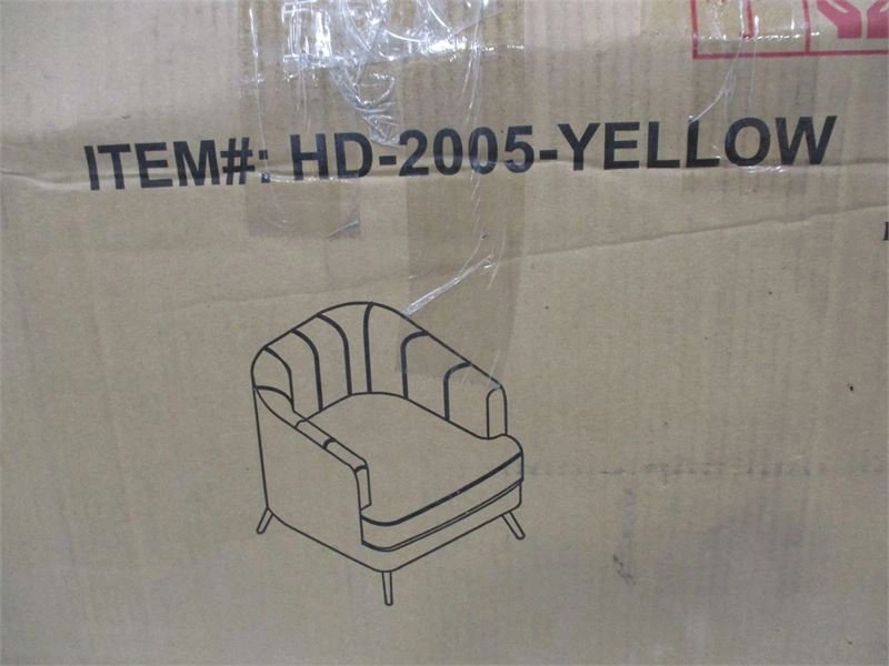 BNIB Everly Quinn Velvet Accent Barrel Chair Yellow - photo 4