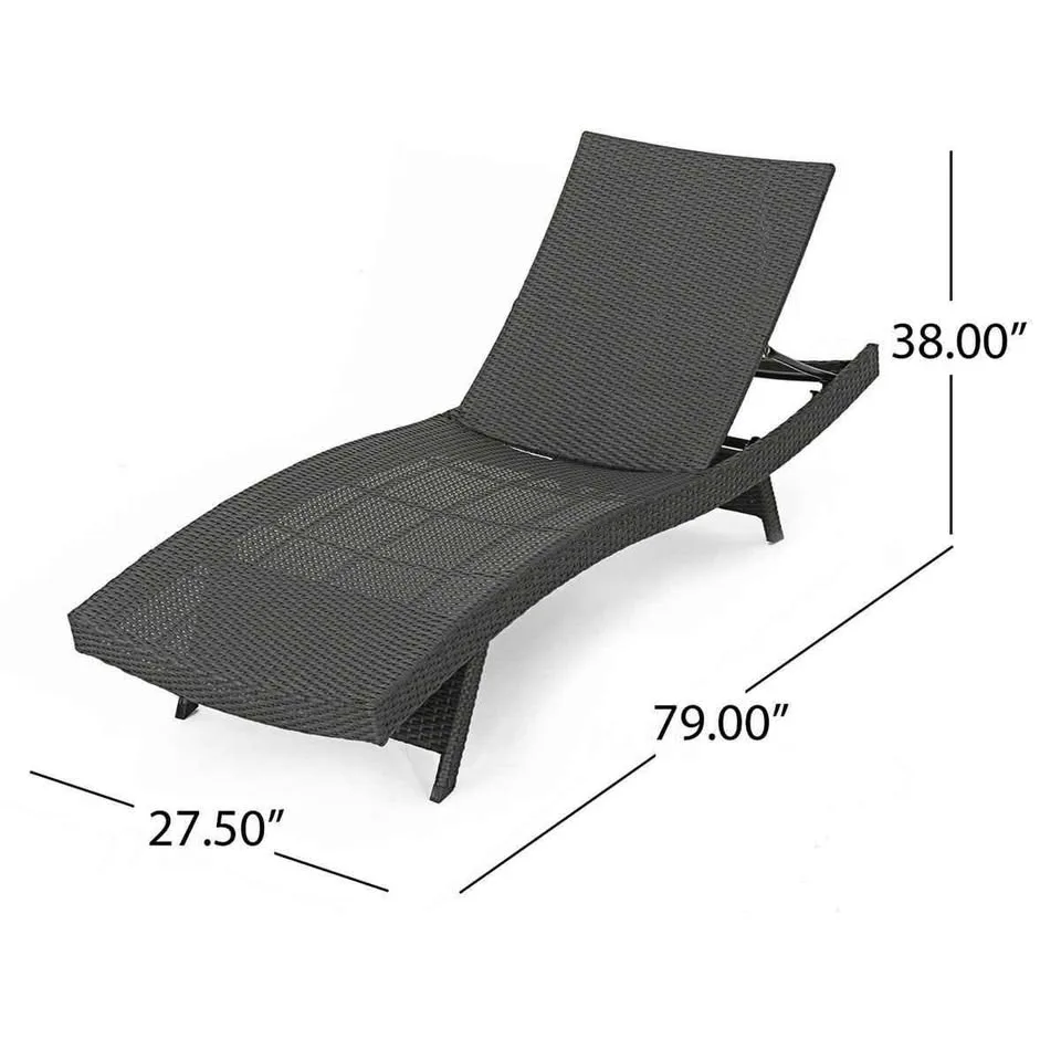 Outdoor Patio Chaise Lounge Set – Adjustable Rattan image indicator(7)