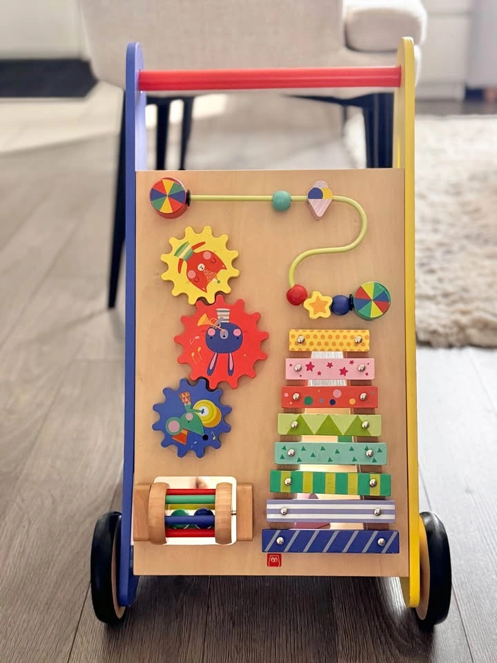 Colorful Wooden Push Toy/Shape Sorter/Busy Board - photo 2