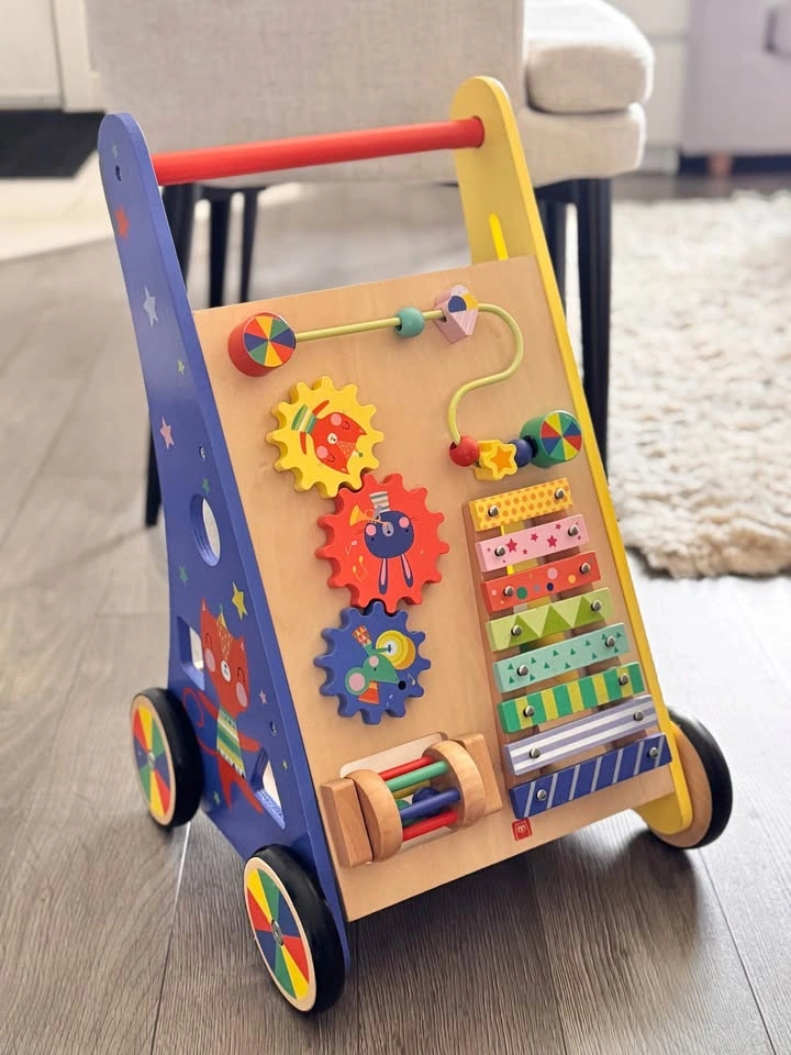 Colorful Wooden Push Toy/Shape Sorter/Busy Board - photo 3