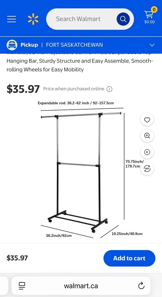 2 Mainstays Adjustable 2-Tier Garment Racks - photo 3