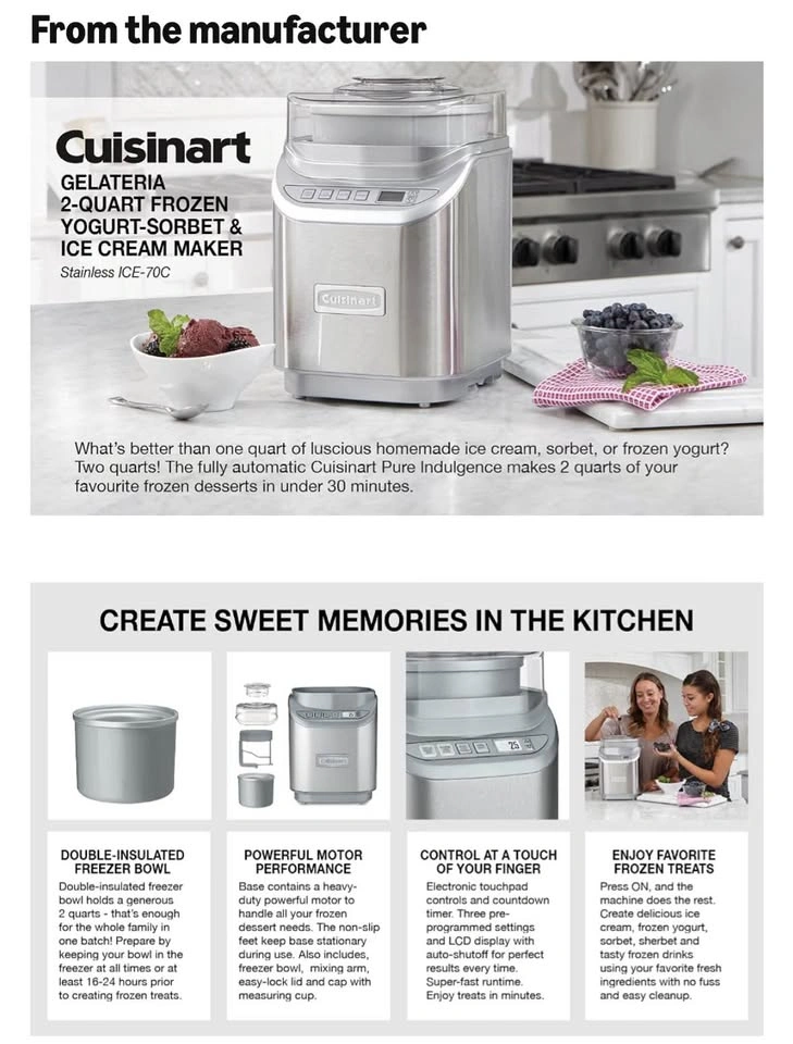 Cuisinart Ice Cream Maker - photo 5