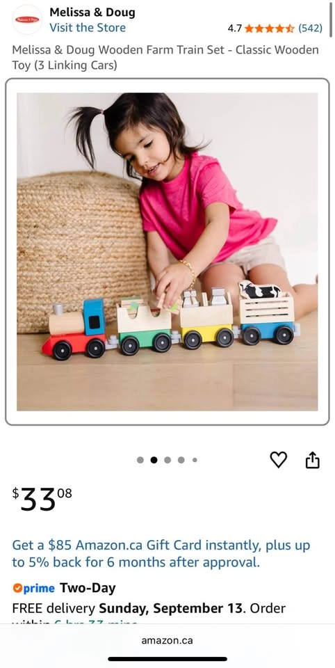 Wooden Melissa Farm Animal and Cargo Train Set - photo 5