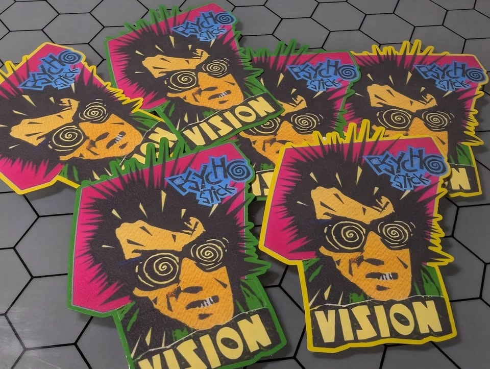 vision psycho stick decal 4"aprox - photo 2