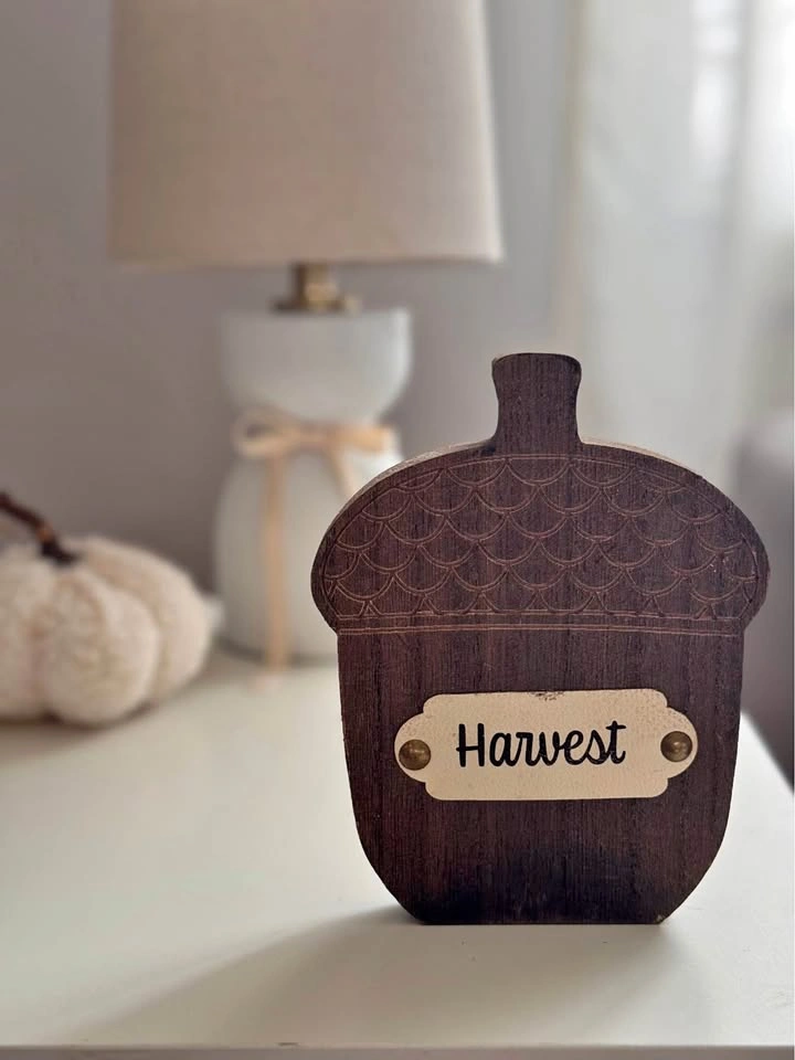 “Harvest” & “Gather” Wooden Tabletop Decor