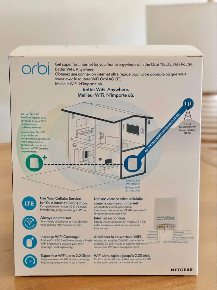 NETGEAR Orbi Tri-Band WiFi Router w/ 4G LTE Backup (LBR20) - photo 5