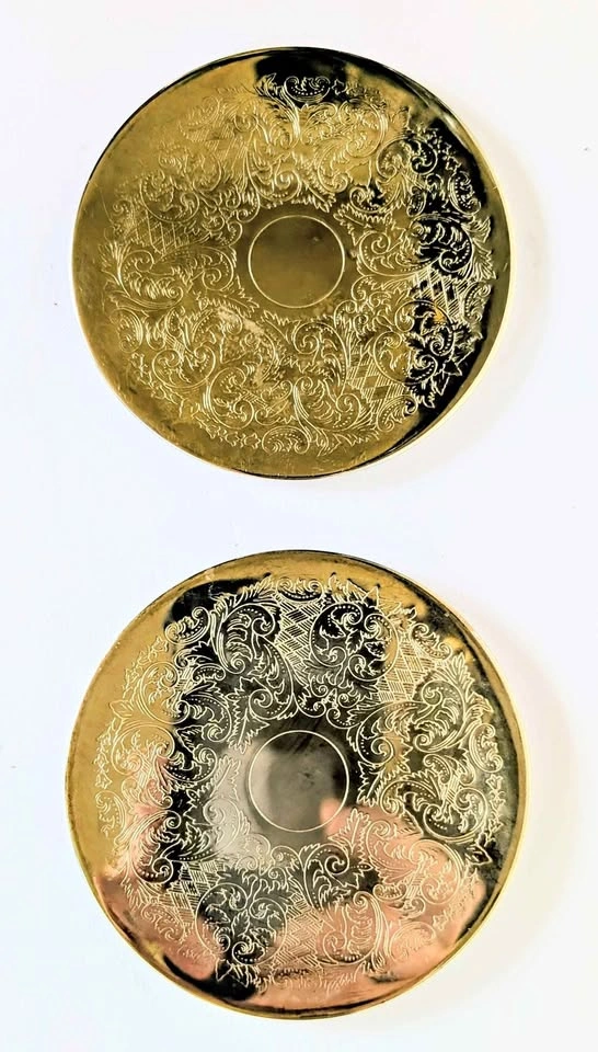 Pair of Vintage Silver Plated Coasters