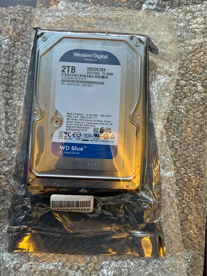 Sealed 2TB HDD 7200 RPM