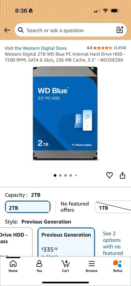 Sealed 2TB HDD 7200 RPM - photo 3