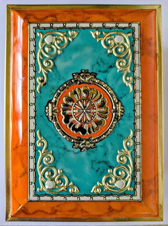 Vintage Ornate Blue Bird Confectionary Tin