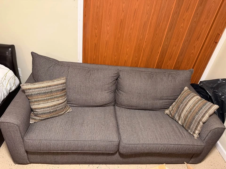 Gray Queen Sleeper Sofa with Pull-Out Mattress - photo 2
