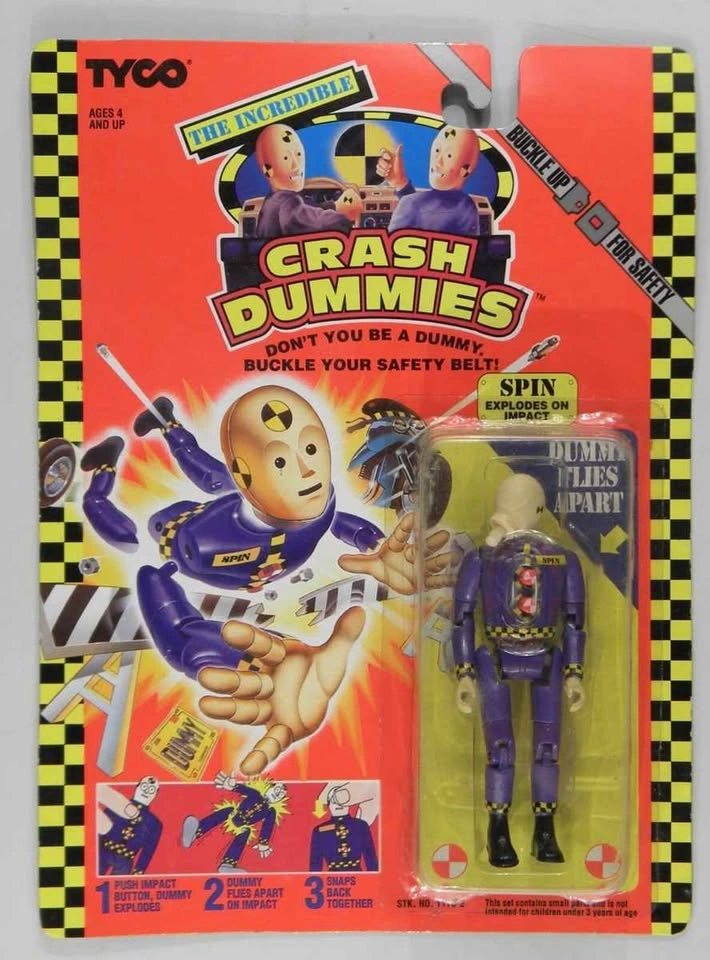 Vintage 1991 Tyco Spin Action Figure - The Incredible Crash Dumm - photo 4