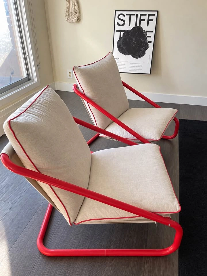 IKEA ÖNNESTAD Armchair – Katorp Beige / Red - photo 2