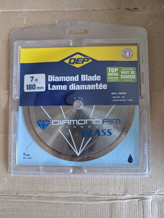 Brand new QEP 7" Diamond Glass Blade