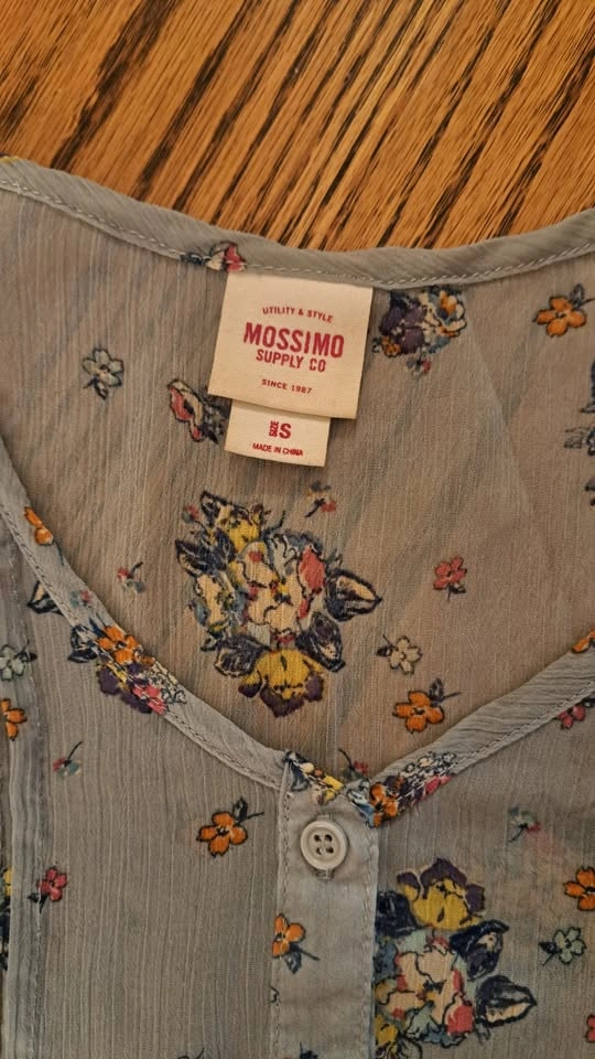 Sheer Grey Floral Top - photo 3