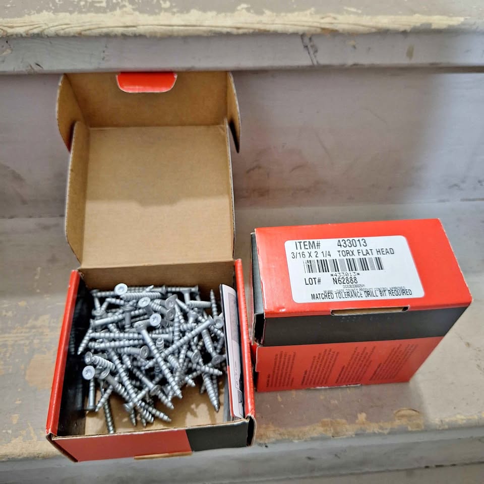 Hilti 3/16 x 2 1/4 Torx Flat Head Screws