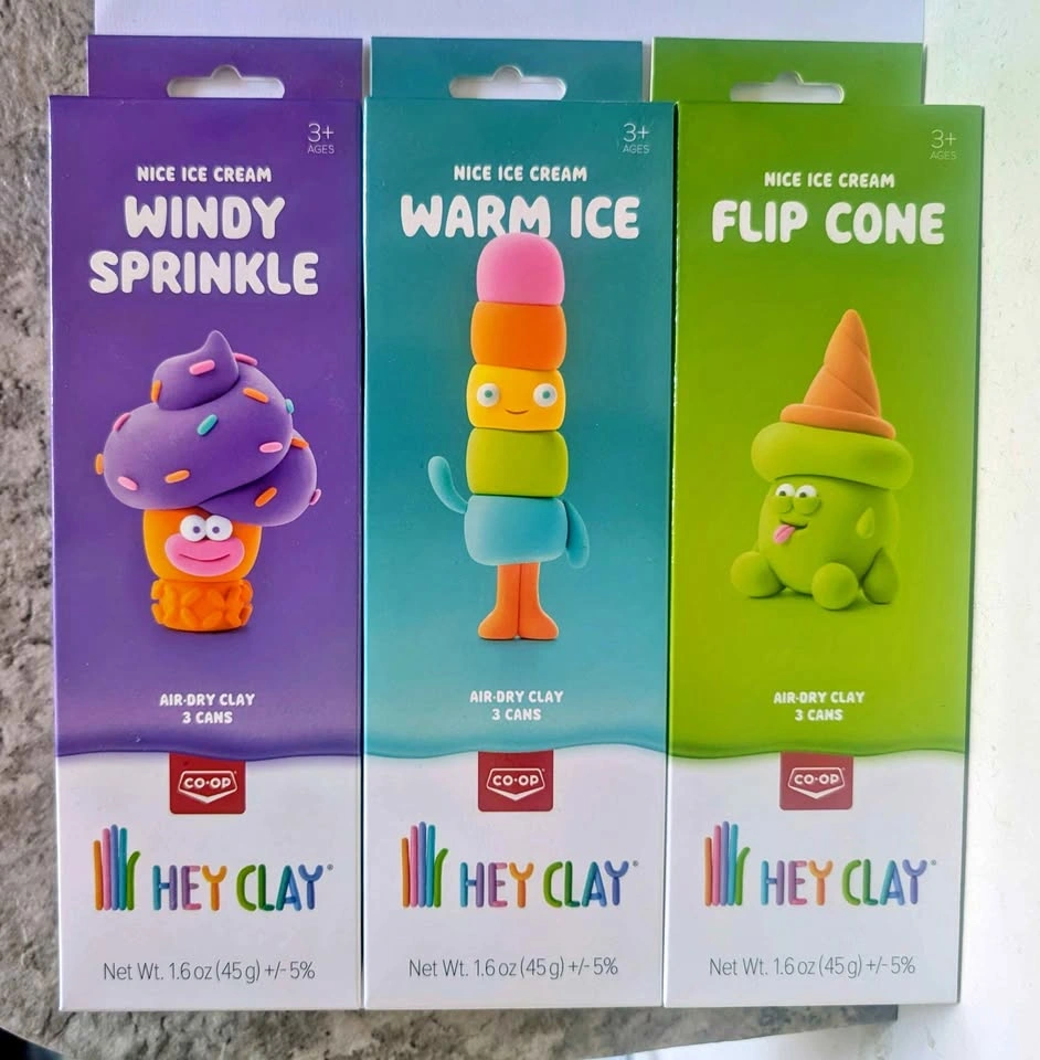 Brand New Hey Clay Air Dry Clay Kits - Nice Ice Cream Series