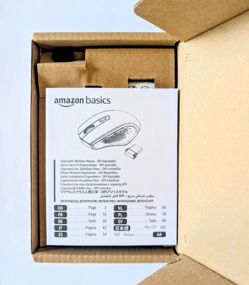 Brand New Sealed Amazon Basics Ergonomic Wireless Mouse - photo 4