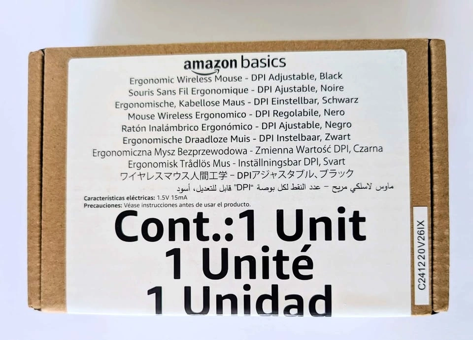 Brand New Sealed Amazon Basics Ergonomic Wireless Mouse - photo 5