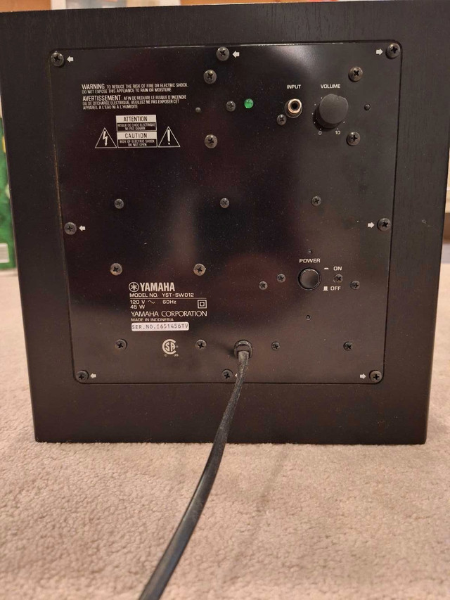 YAMAHA YST-SW012 Power Subwoofer - photo 2