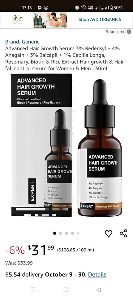 Bare Anatomy Advanced Hair Growth Serum
